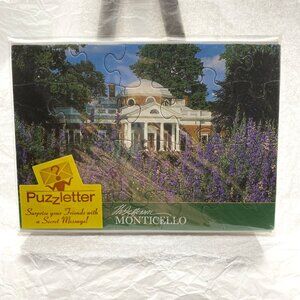 Puzzletter Thomas Jefferson Monticello Vtg Envelope NOS 4.5x6.5"‎ Secret Massage